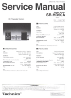 Technics - SBHD-50-A - Service manual 